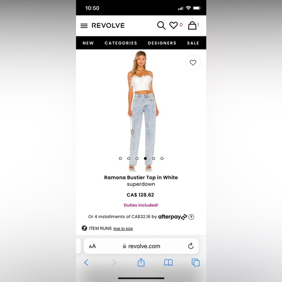 Revolve Ramona Bustier Top (size medium) in white - Picture 4 of 8